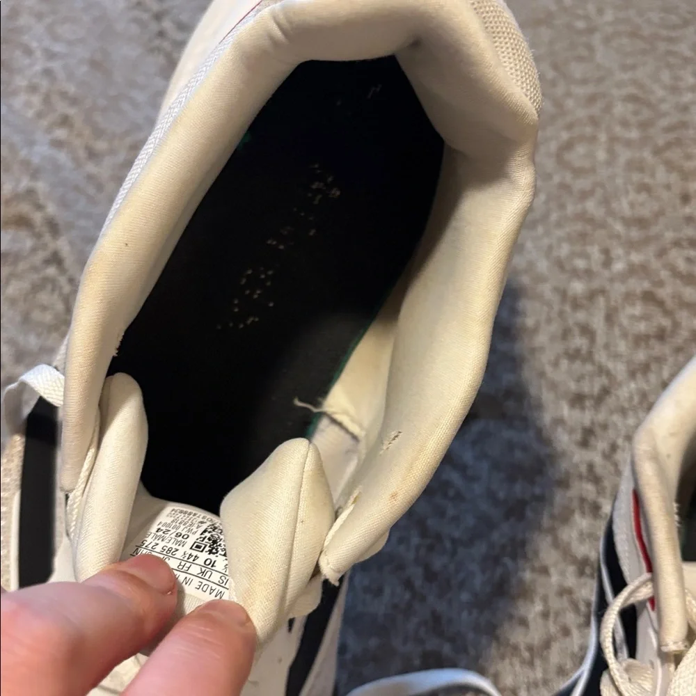 Adidas Men's White Athletic Shoes with Black and Red Accents - Picture 7 of 8